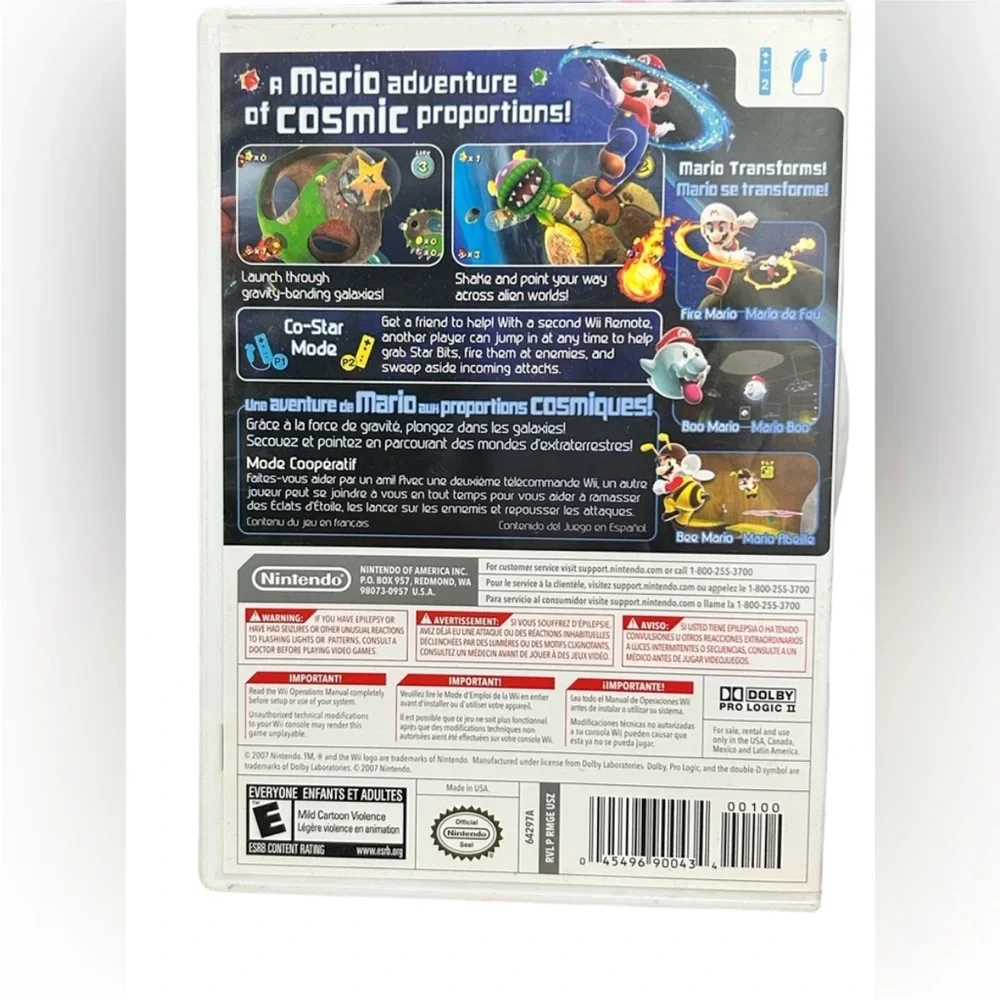 Nintendo Wii Super Mario Galaxy Video Game